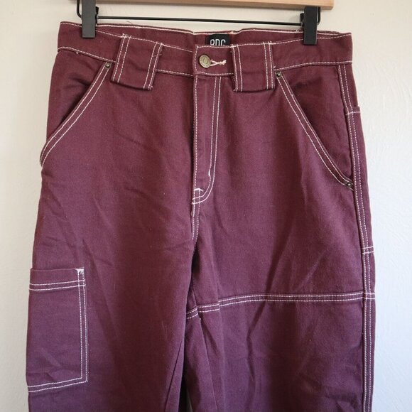 BDG Redish Purple Cargo Pants Size 27 - Picture 2 of 5